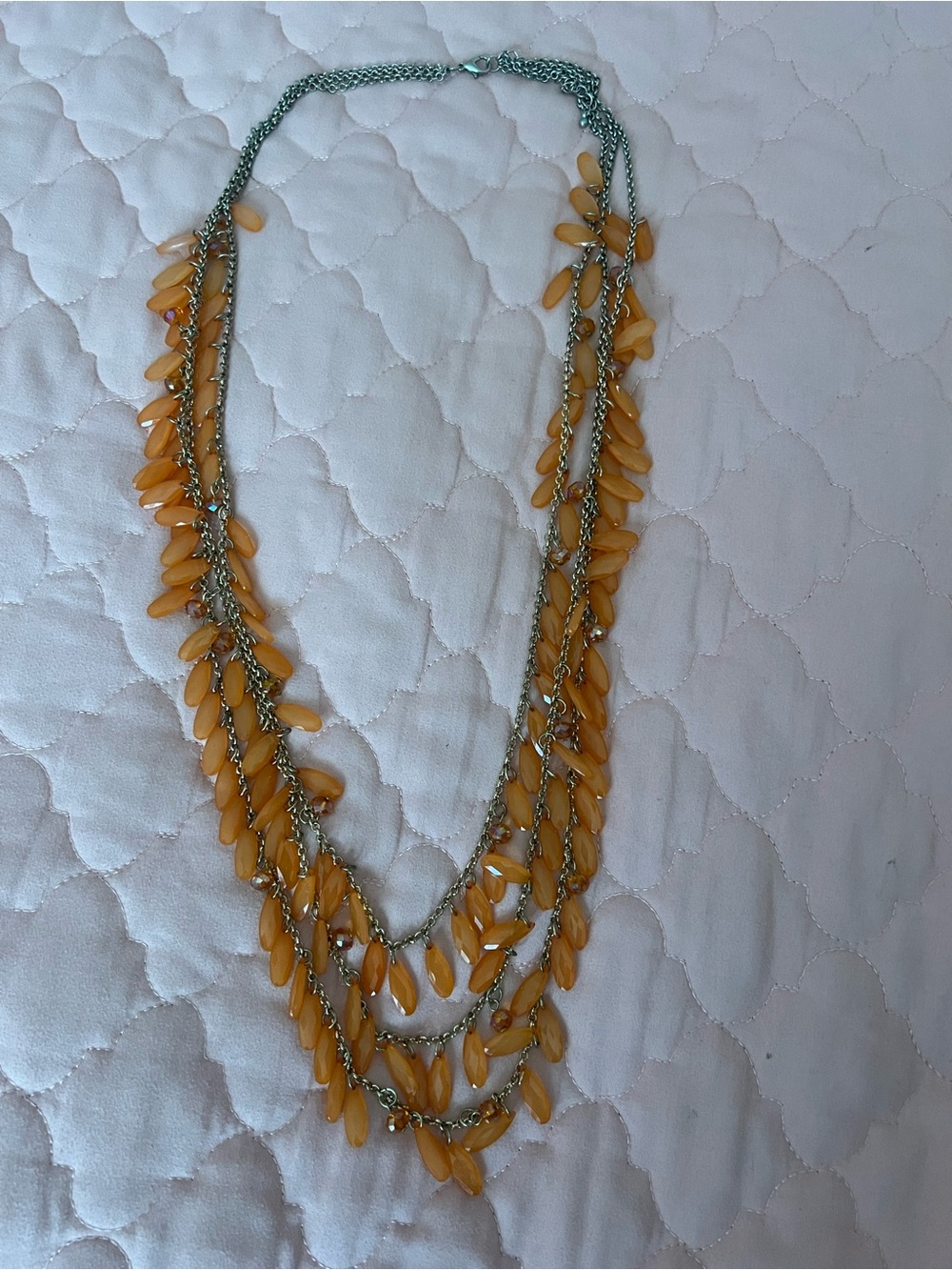 Yellow Multi-Strand Bead Necklace - Women Jewelry